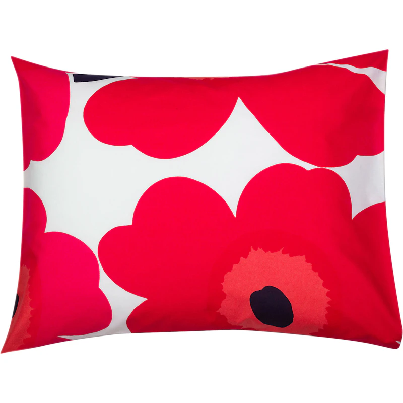 Unikko Putevar 80x80 cm, Rød / Hvit