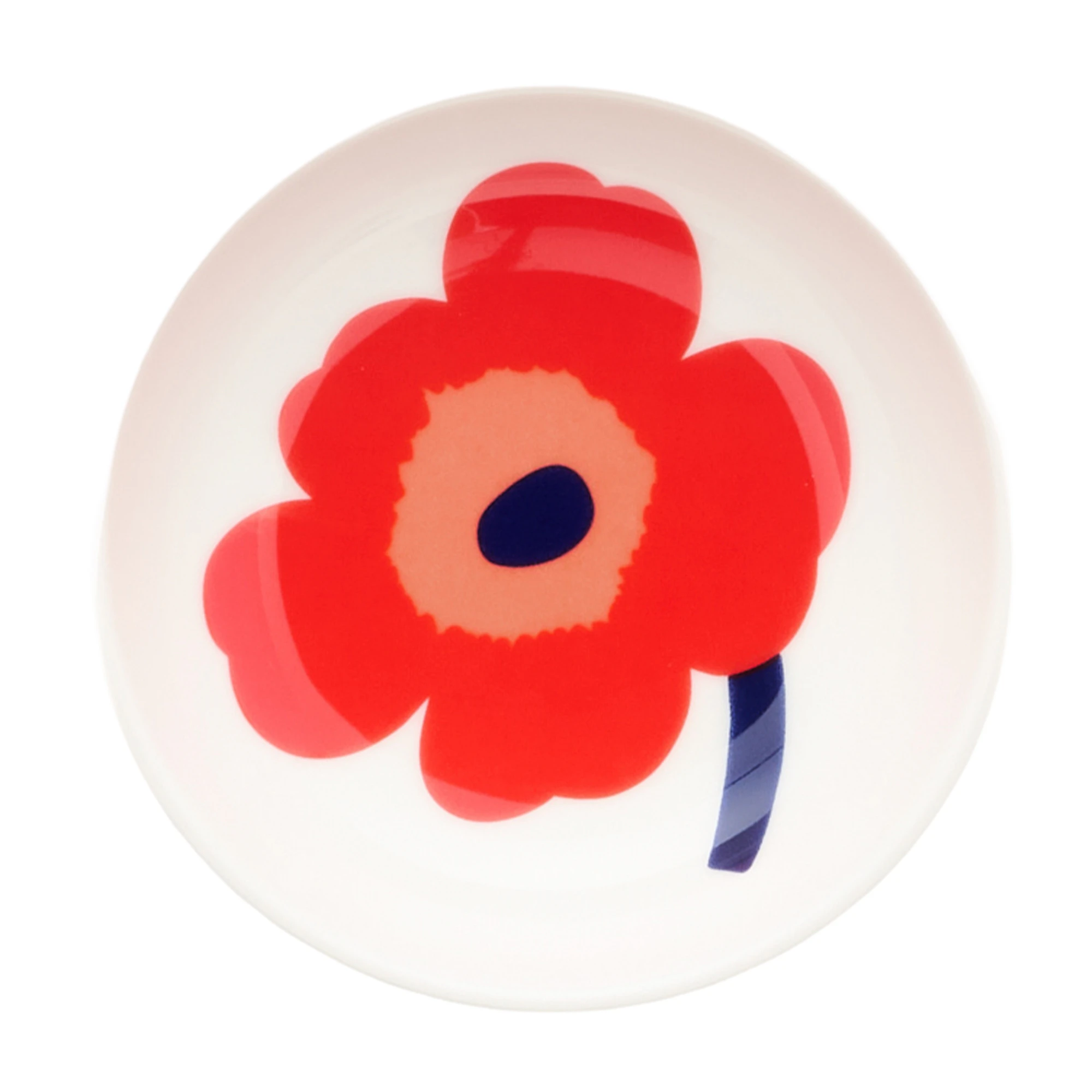 Marimekko Unikko Serveringssk&aring;l 9 Cm R&oslash;d - Serveringssk&aring;ler Stengods Hvit - 076267-001