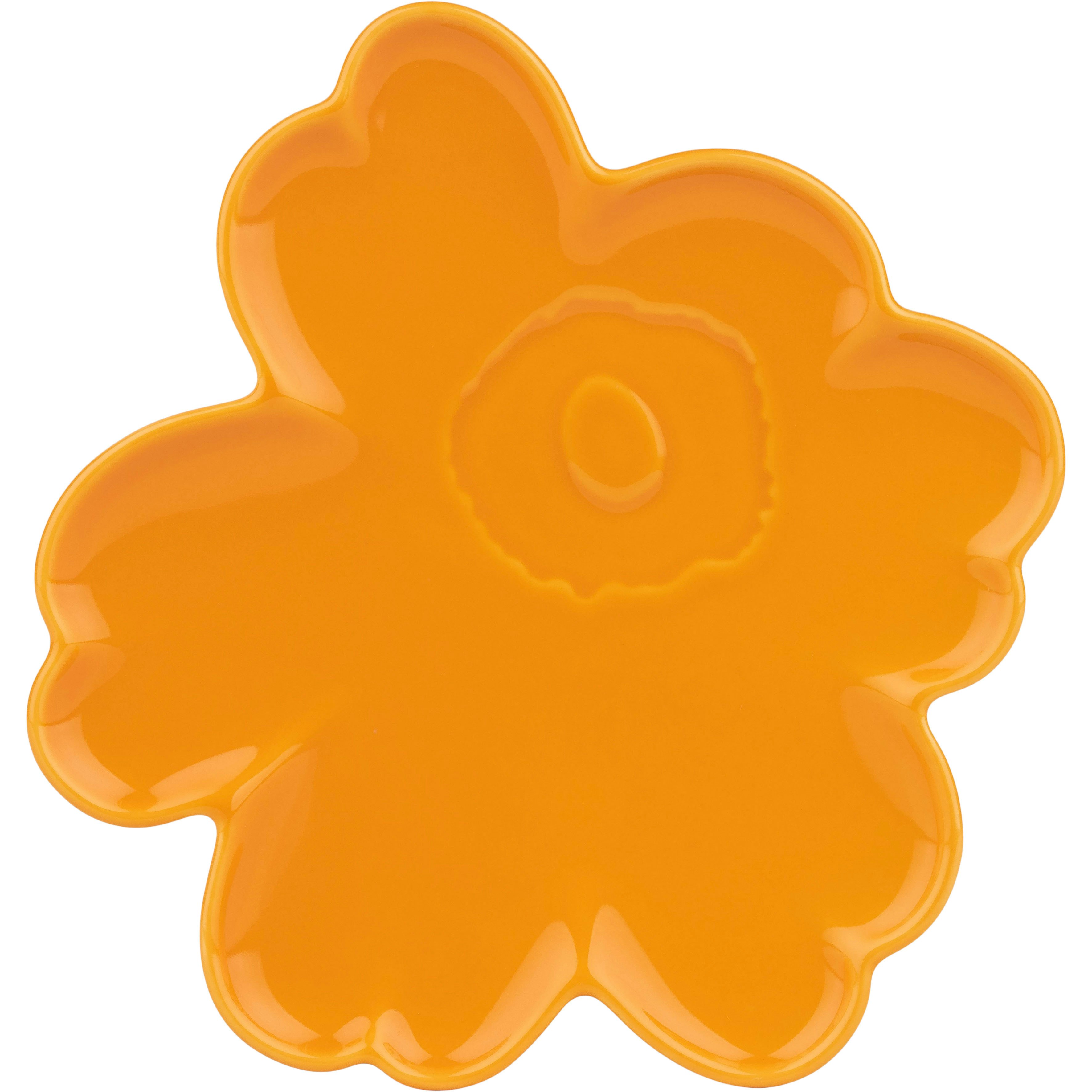 Marimekko Unikko Shape Tallerken 20 Cm  -  Asjetter Stengods Warm Yellow - 075036-220