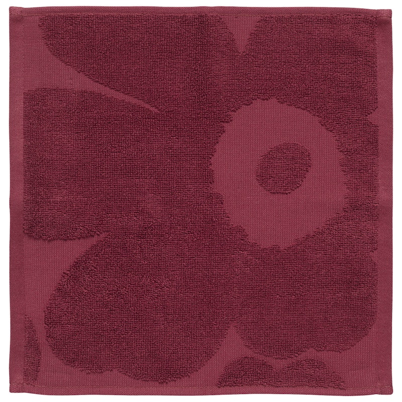 Unikko Towel Ansiktshåndkle, 32x32 cm Vinrød