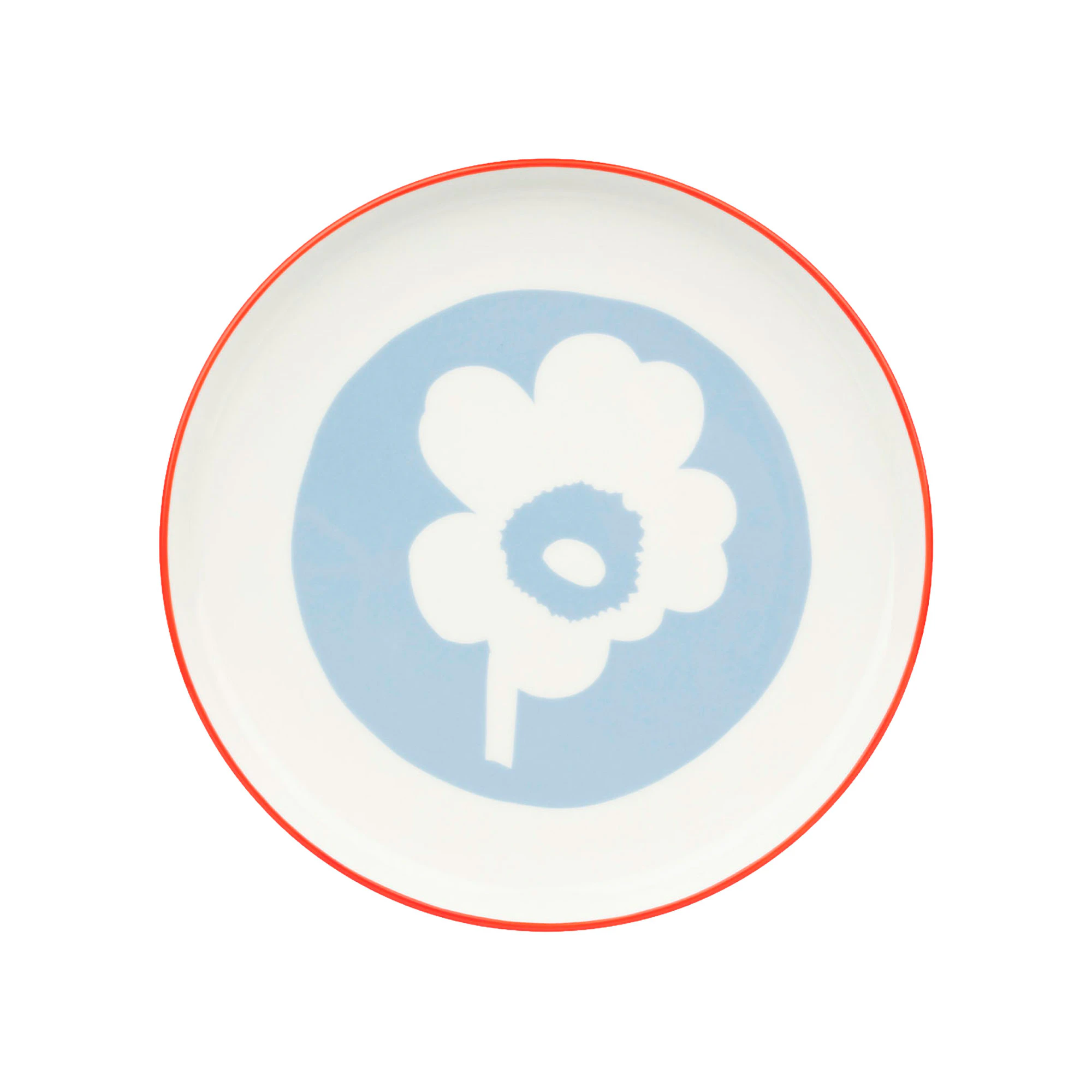 Marimekko Unikko Tallerken 20 Cm -  Asjetter Stengods All White - 075415-153