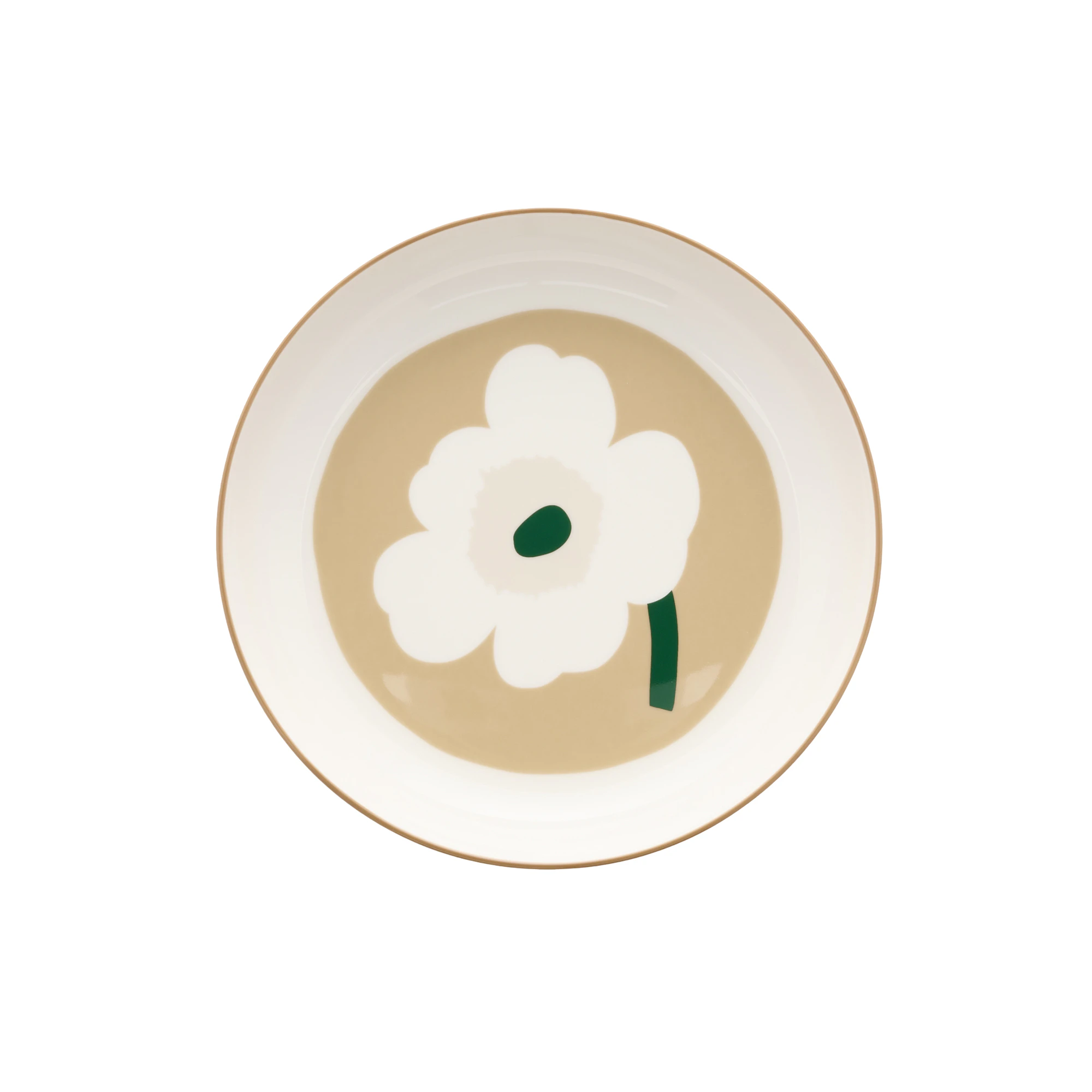 Marimekko Oiva/unikko Sk&aring;l &Oslash;20,5 Cm Light Sand - Asjetter Stengods Hvit - 075873-188