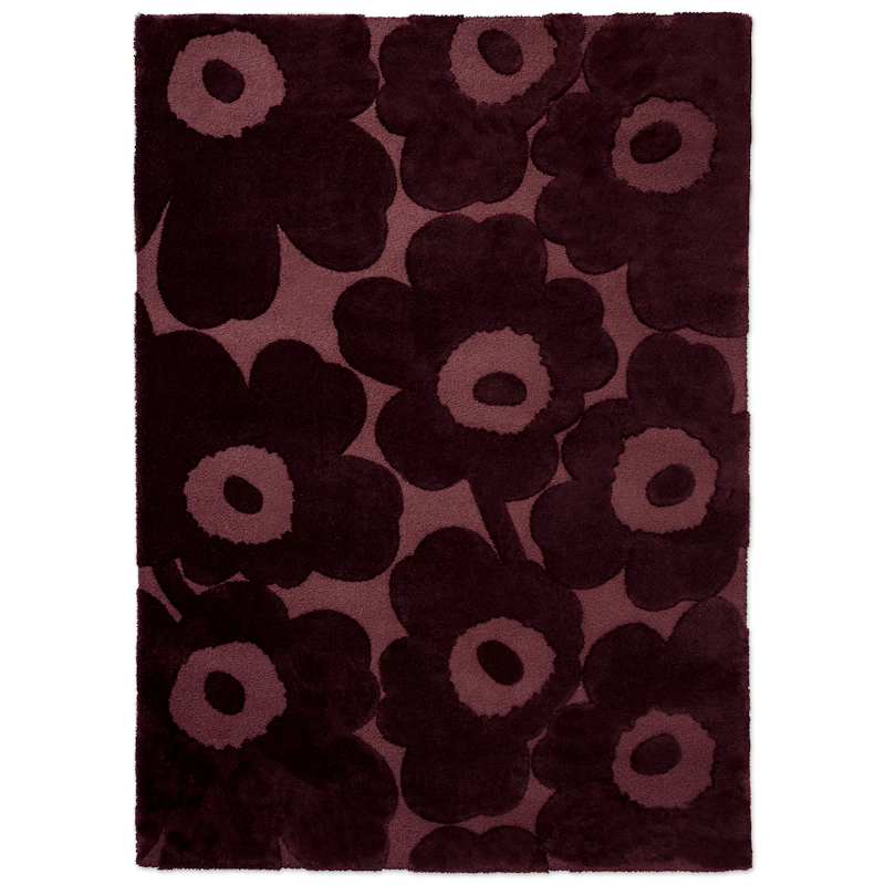 Unikko Ullteppe 140x200 cm, Burgundy