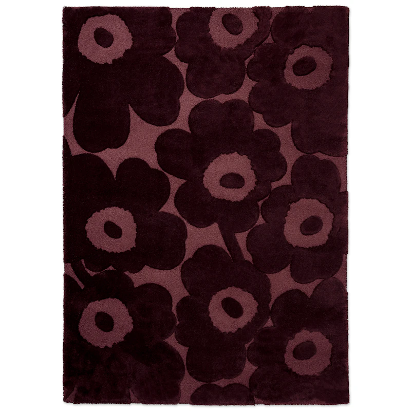 Unikko Ullteppe 170x240 cm, Burgundy