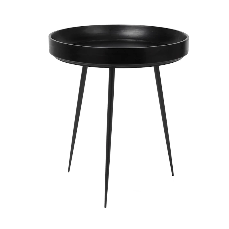 Bowl Salongbord Svartbeiset Mangotre, 46 cm