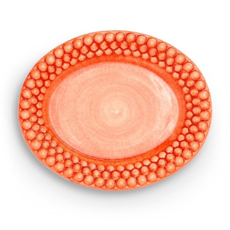 Bubbles Oval Tallerken 20 cm, Oransje