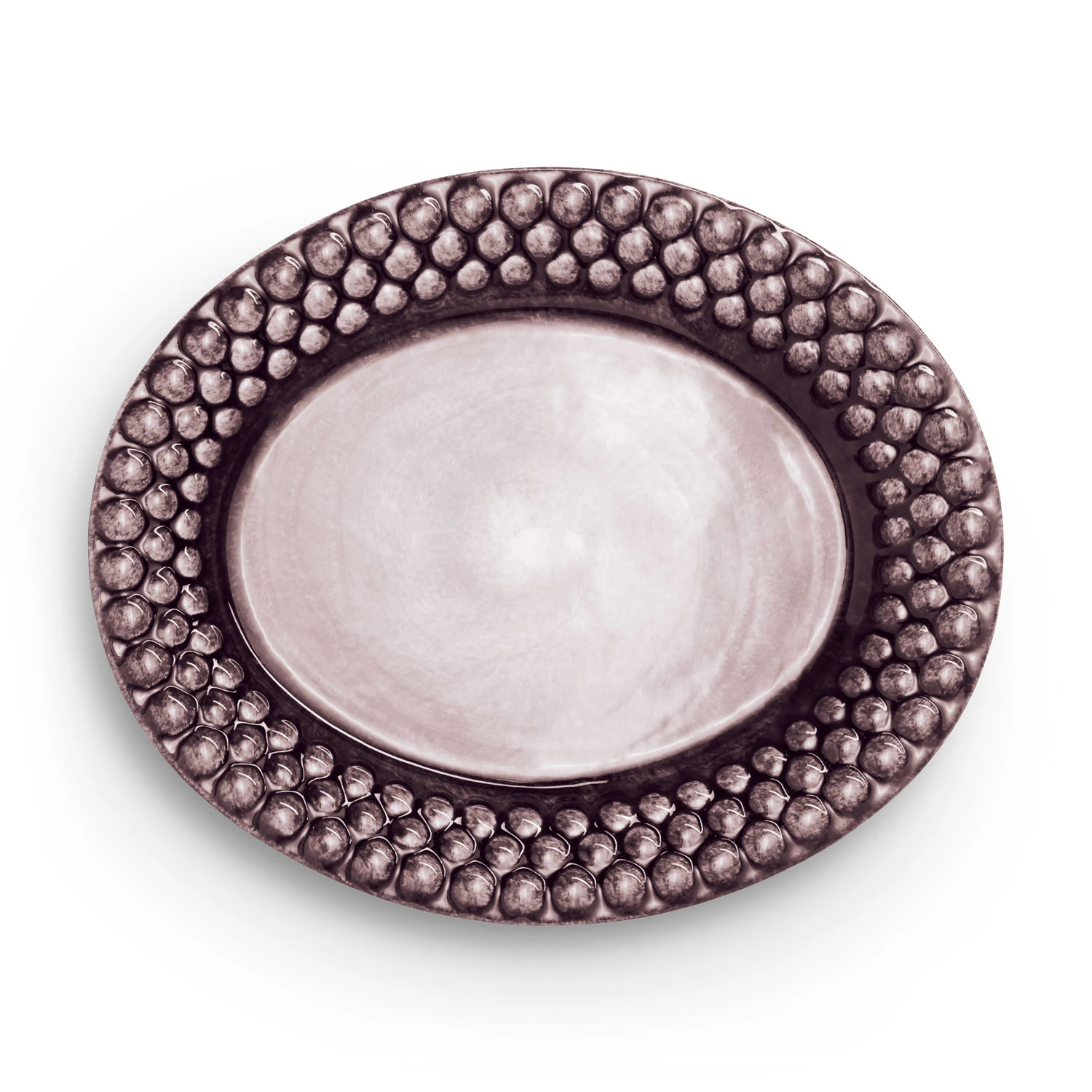 Mateus Bubbles Oval Tallerken 20 Cm - Asjetter Keramikk Plomme - EBPL51CEB