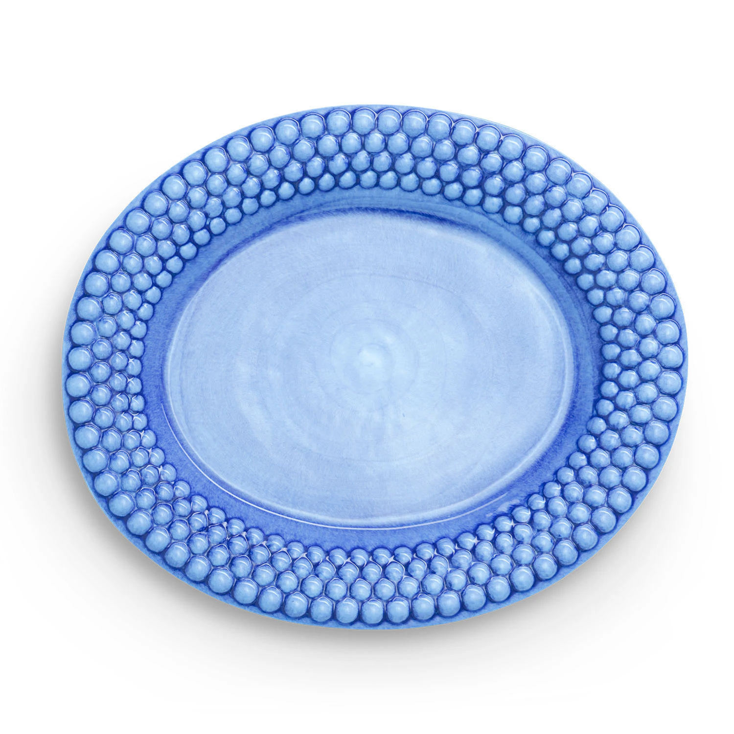 Mateus Bubbles Ovalt Fat 35 Cm - Serveringsfat Keramikk Lys Bl&aring; - EBOS51B