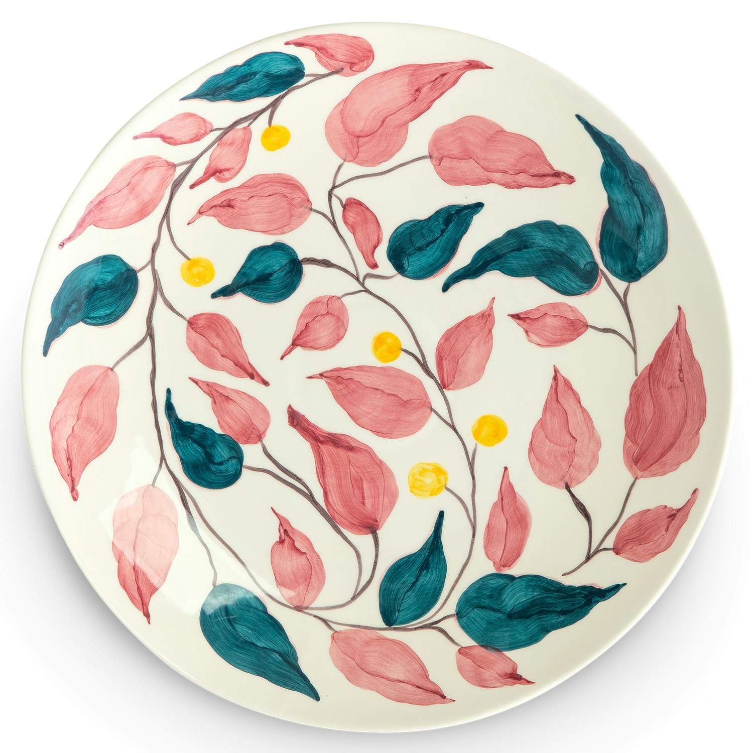 Mateus Flowers Serveringsfat Leaves 34 Cm -  Serveringsfat Keramikk Off-White - MSBF1013