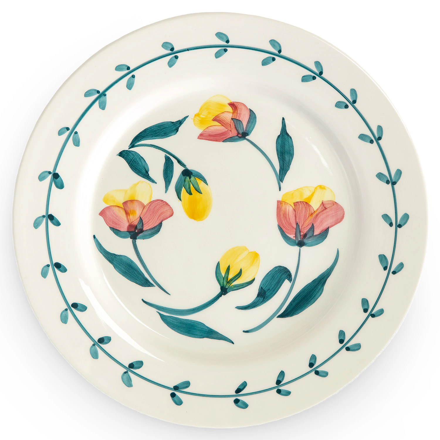 Mateus Flowers Tallerken Tulips 28 Cm -  Tallerkener Keramikk Off-White - MSBF15CE