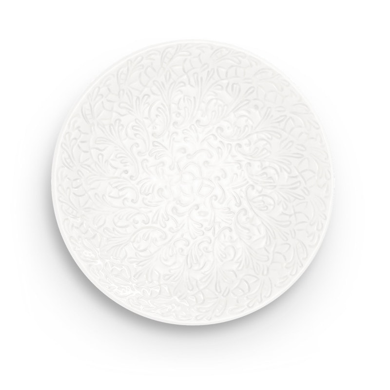 Lace Tallerken 20 cm, Hvit