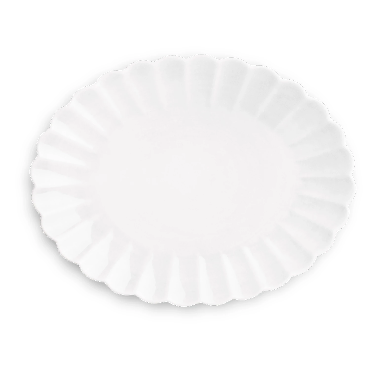 Mateus Oyster Fat 35x30 Cm - Serveringsfat Keramikk Hvit - EK24D