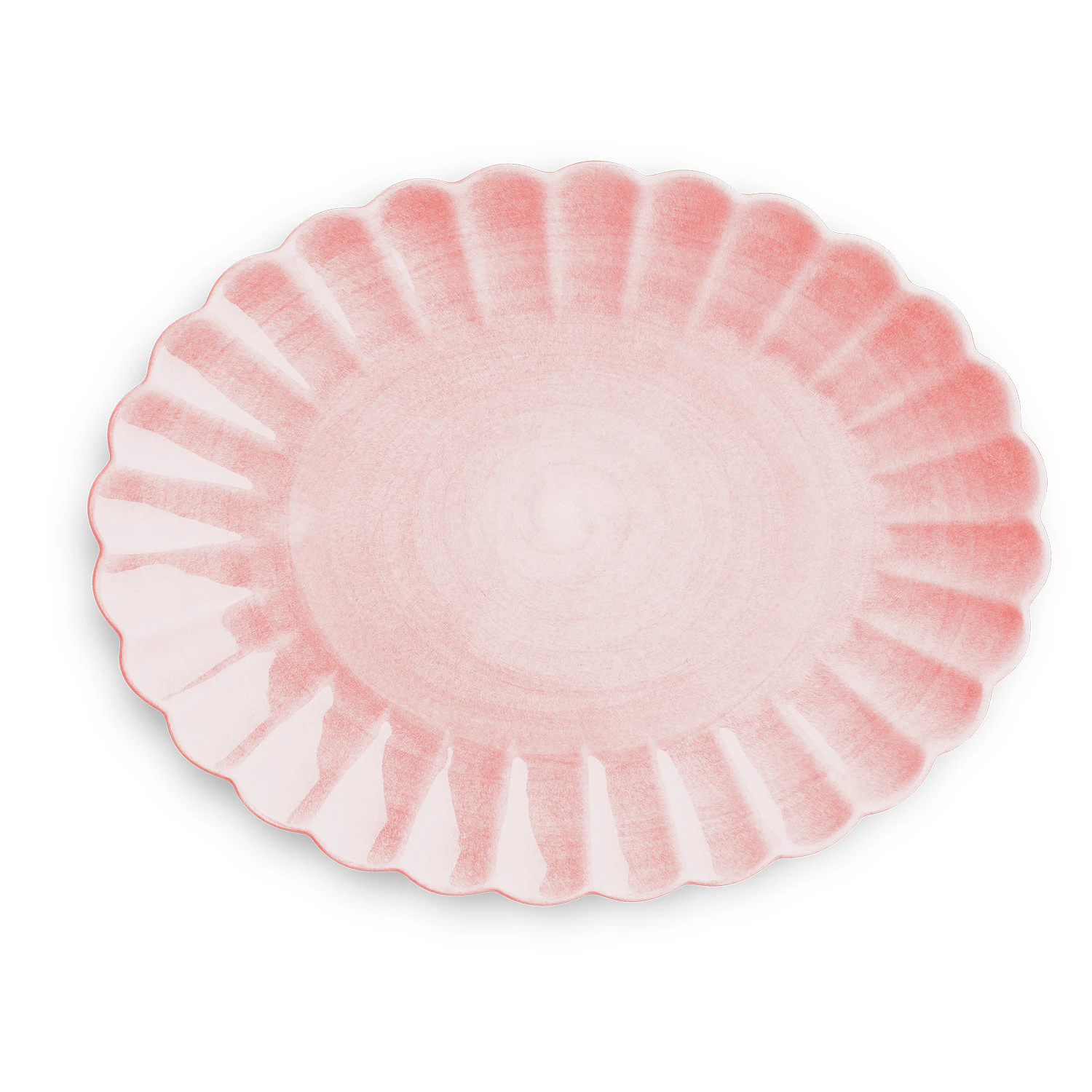 Mateus Oyster Fat 35x30 Cm Lyserosa -  Serveringsfat Keramikk Light Pink - ELR24D