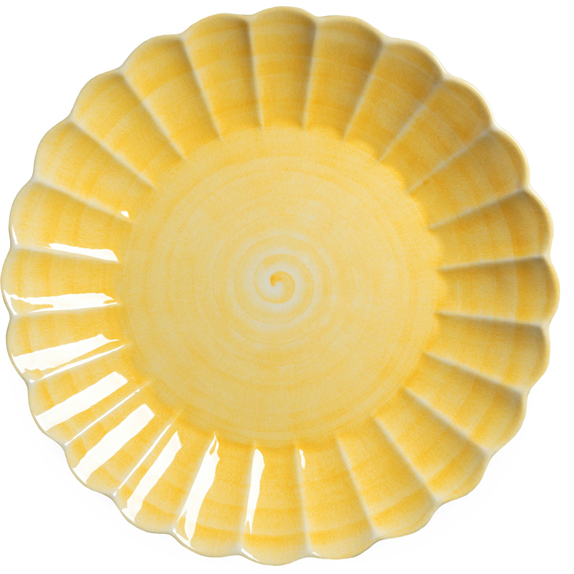 Mateus Oyster Fat 42 Cm  -  Serveringsfat Keramikk Gul - EA24F
