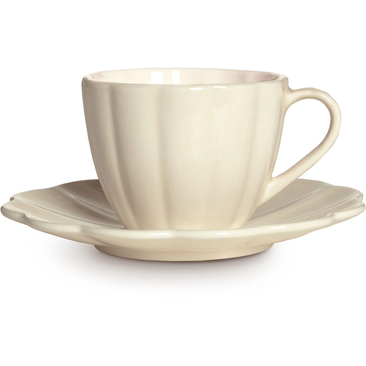 Mateus Oyster Kopp Med Tallerken 25 Cl  -  Kaffekopper Keramikk Sand - ESA260H