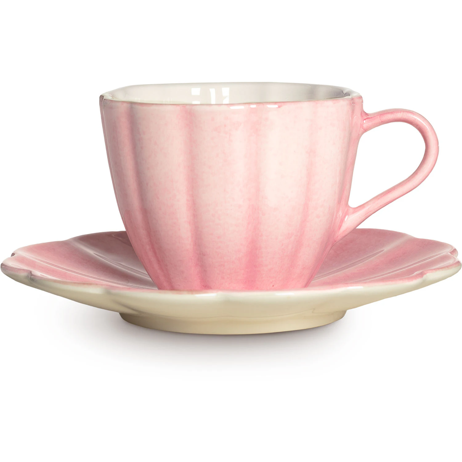 Mateus Oyster Kopp Med Tallerken 25 Cl - Kaffekopper Keramikk Light Pink - ELR260H