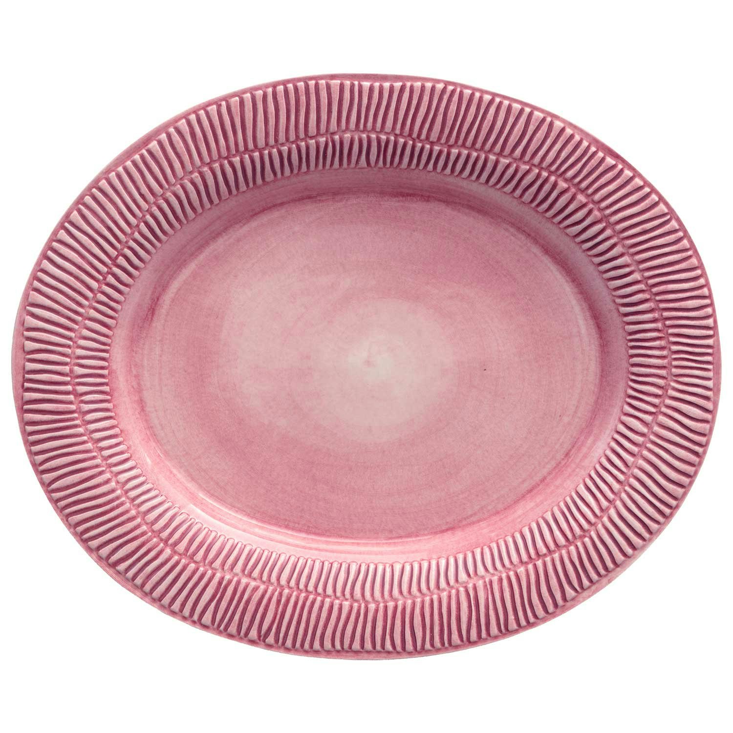 Mateus Stripes Serveringsfat 35x30 Cm  -  Serveringsfat Keramikk Rosa - ER04ST