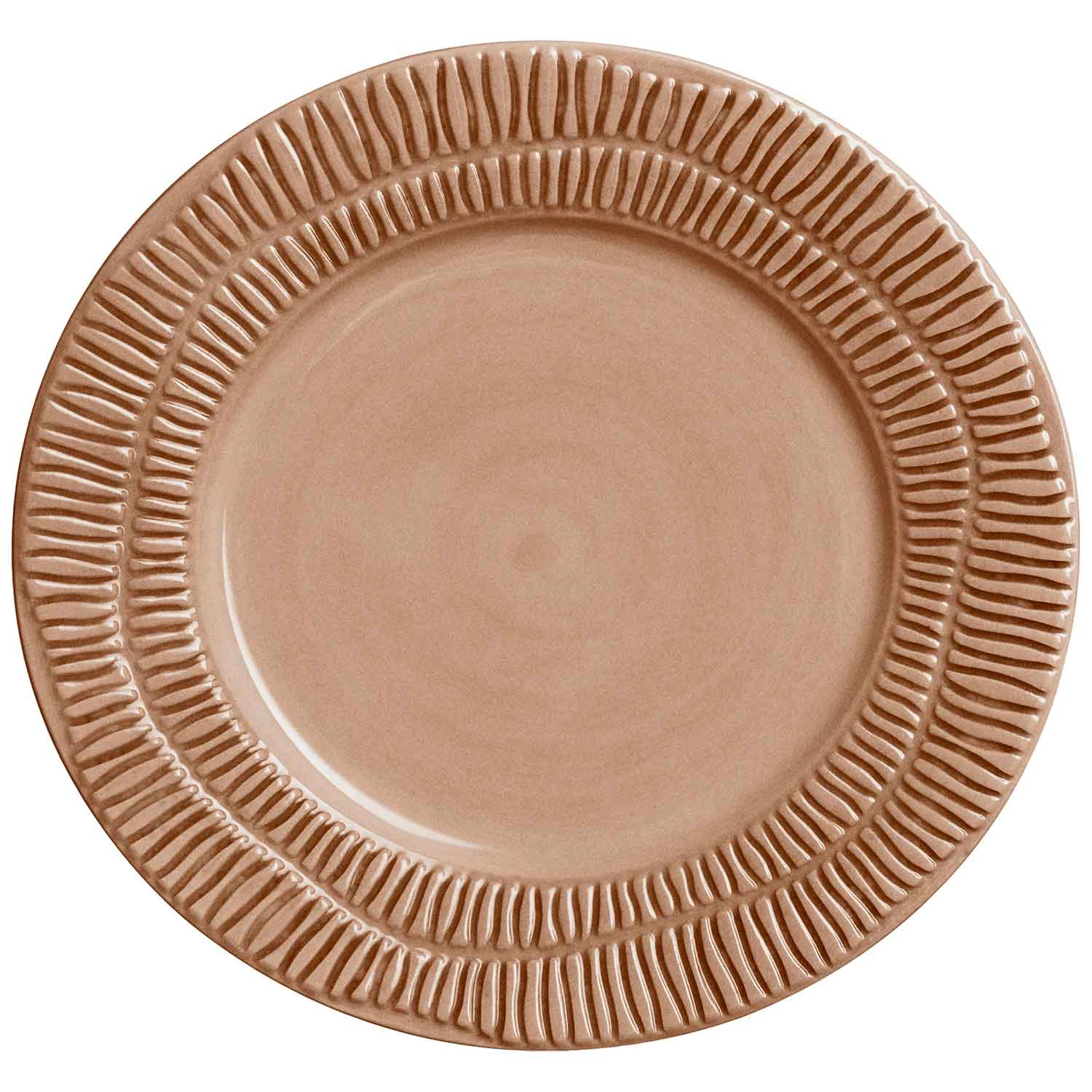 Mateus Stripes Tallerken 21 Cm Cinnamon  -  Asjetter Keramikk Kanel - ECN05ST