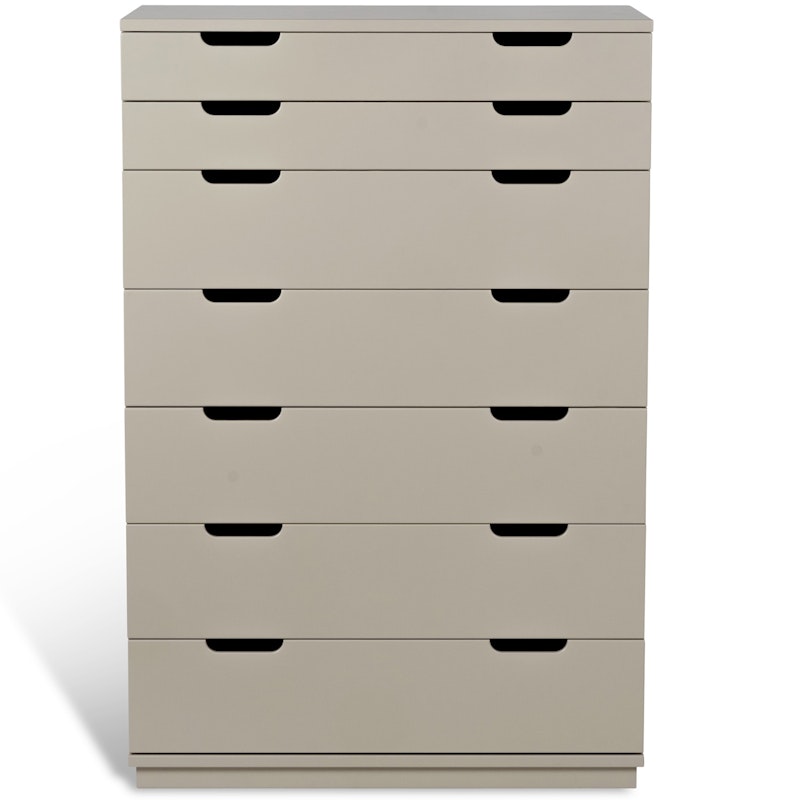 Aoko Kommode med 7 Skuffer, Beige