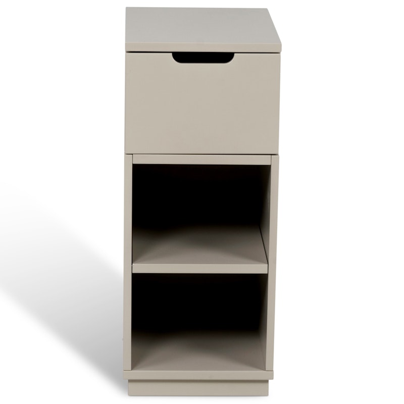 Aoko Bedside Table High 1 Drawer, White Nattbord Hvit 1 Skuffer