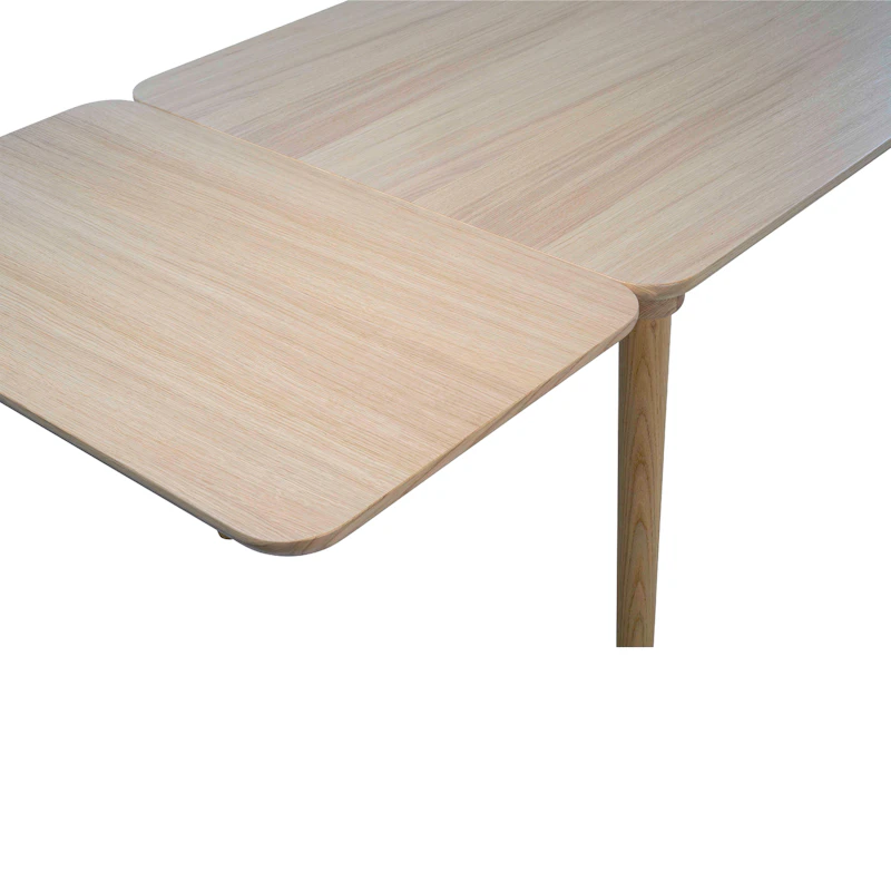 Puro Forlengelsesplate 85x50 cm, Hvitpigmentert Eik