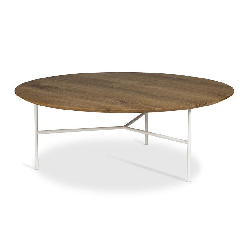 Tribeca Coffee Table 110 cm, Oiled Rustic Oak/White Legs