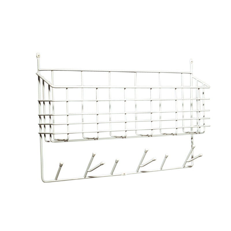 Mitten Shelf Kurv/Kroker, Hvit