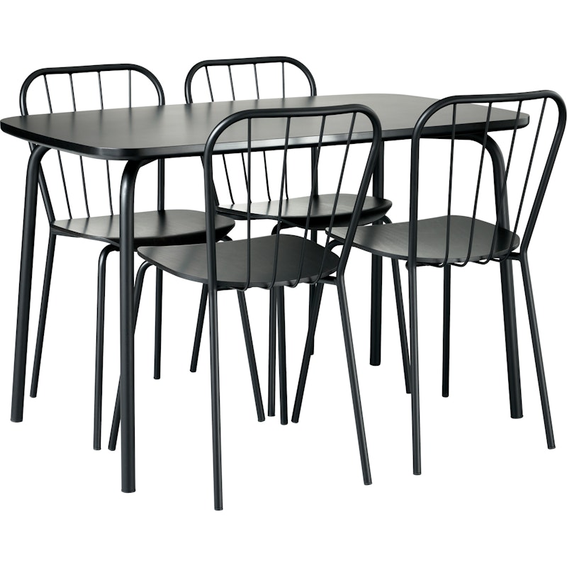 Same Spisegruppe 4 Sitteplasser, Svart