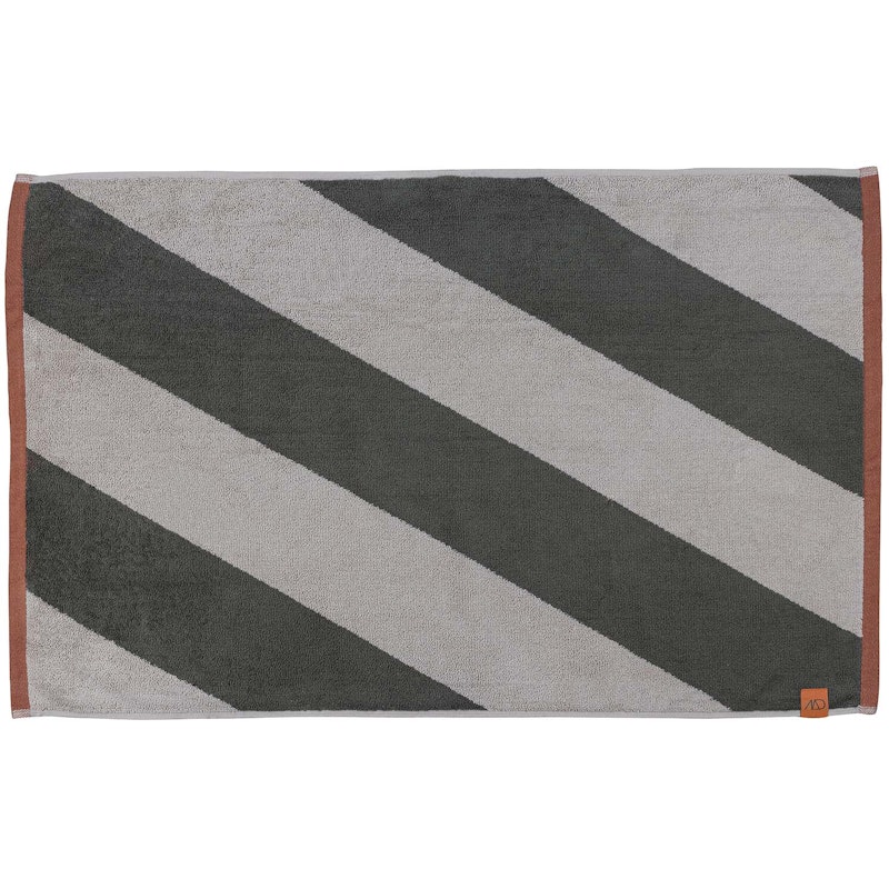 Diagonal Badematte 50x80 cm, Olivengrønn