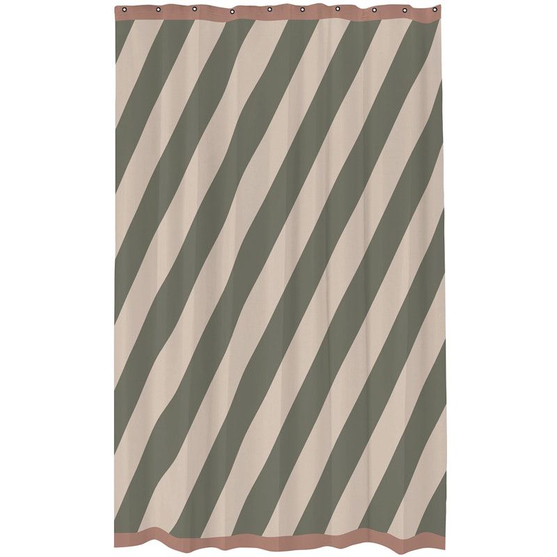 Diagonal Dusjforheng 150x200 cm, Olivengrønn