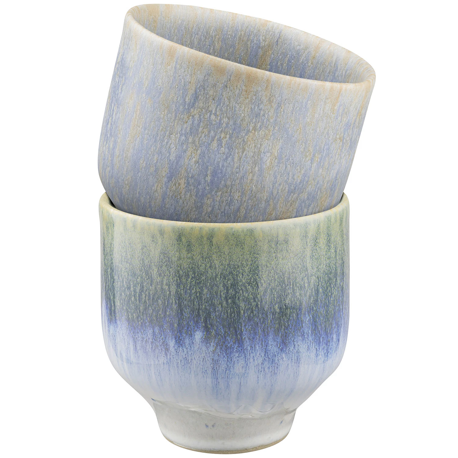 Mette Ditmer Elements Krus 2-pk  -  Kaffekopper Stengods Bl&aring; - ELEMUG70