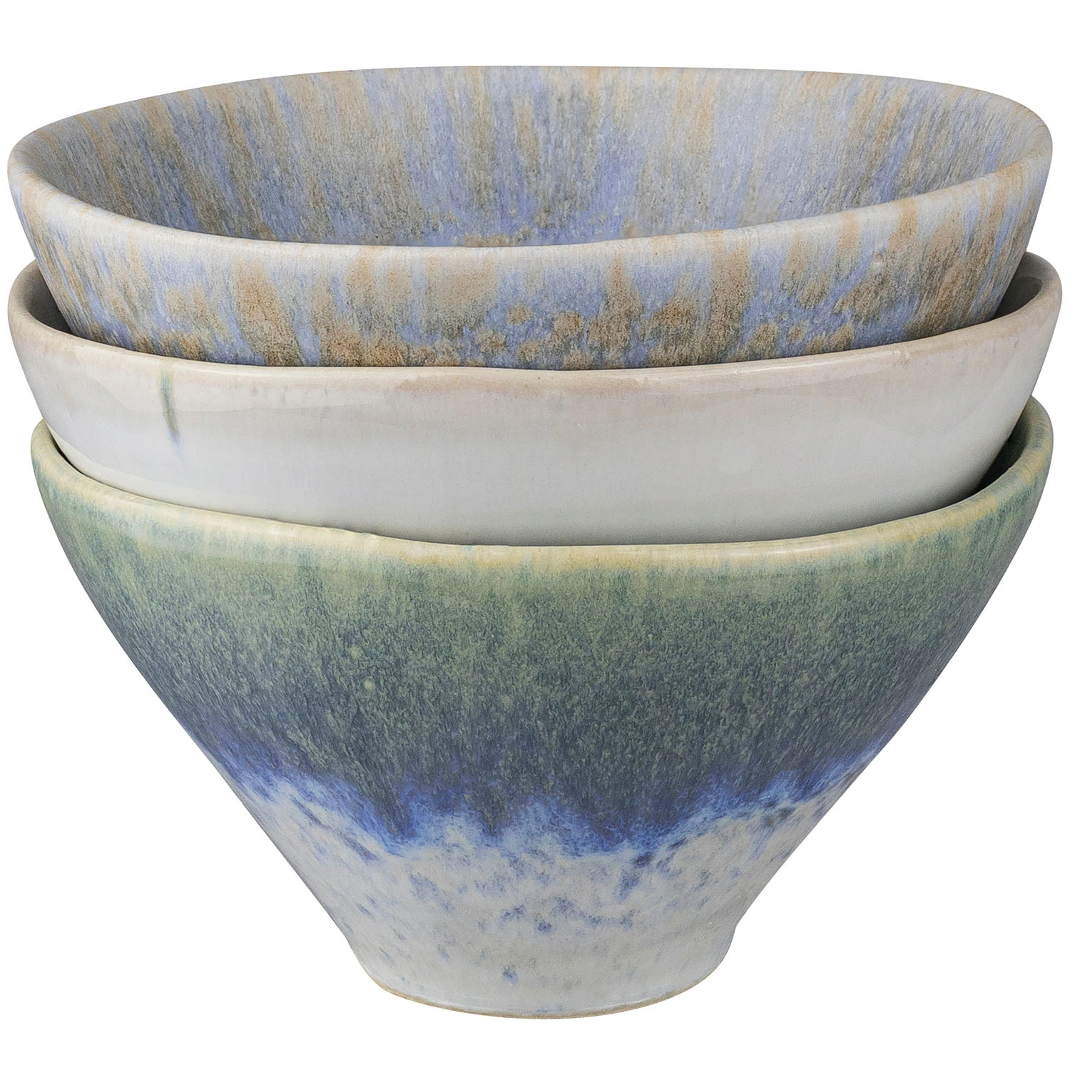 Mette Ditmer Elements Sk&aring;l &Oslash;12 Cm 3-pk  -  Serveringssk&aring;ler Stengods Bl&aring; - ELEBOS70