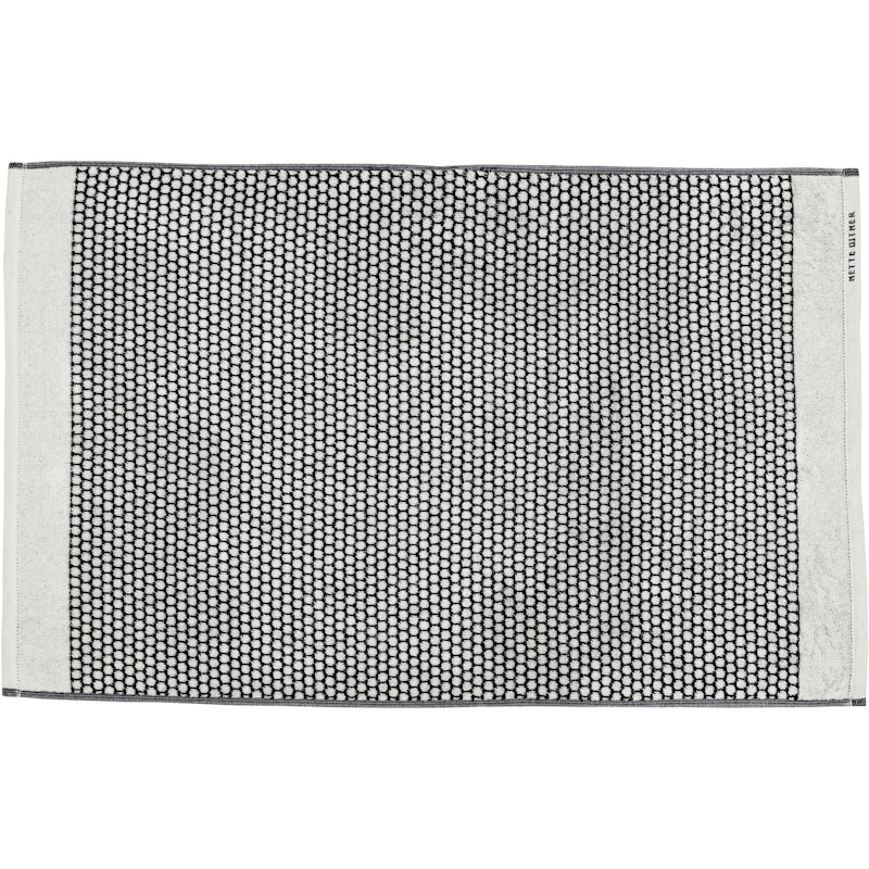 GRID Badematte 50x80 cm, Sort/Off-white