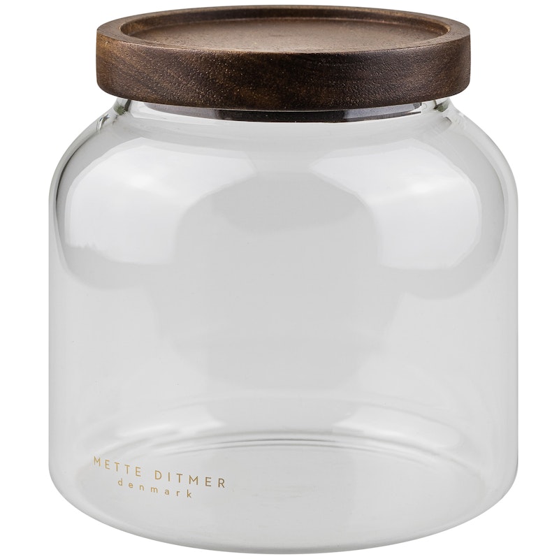 Luna Glasskrukke Med Lokk 13 cm, Klar