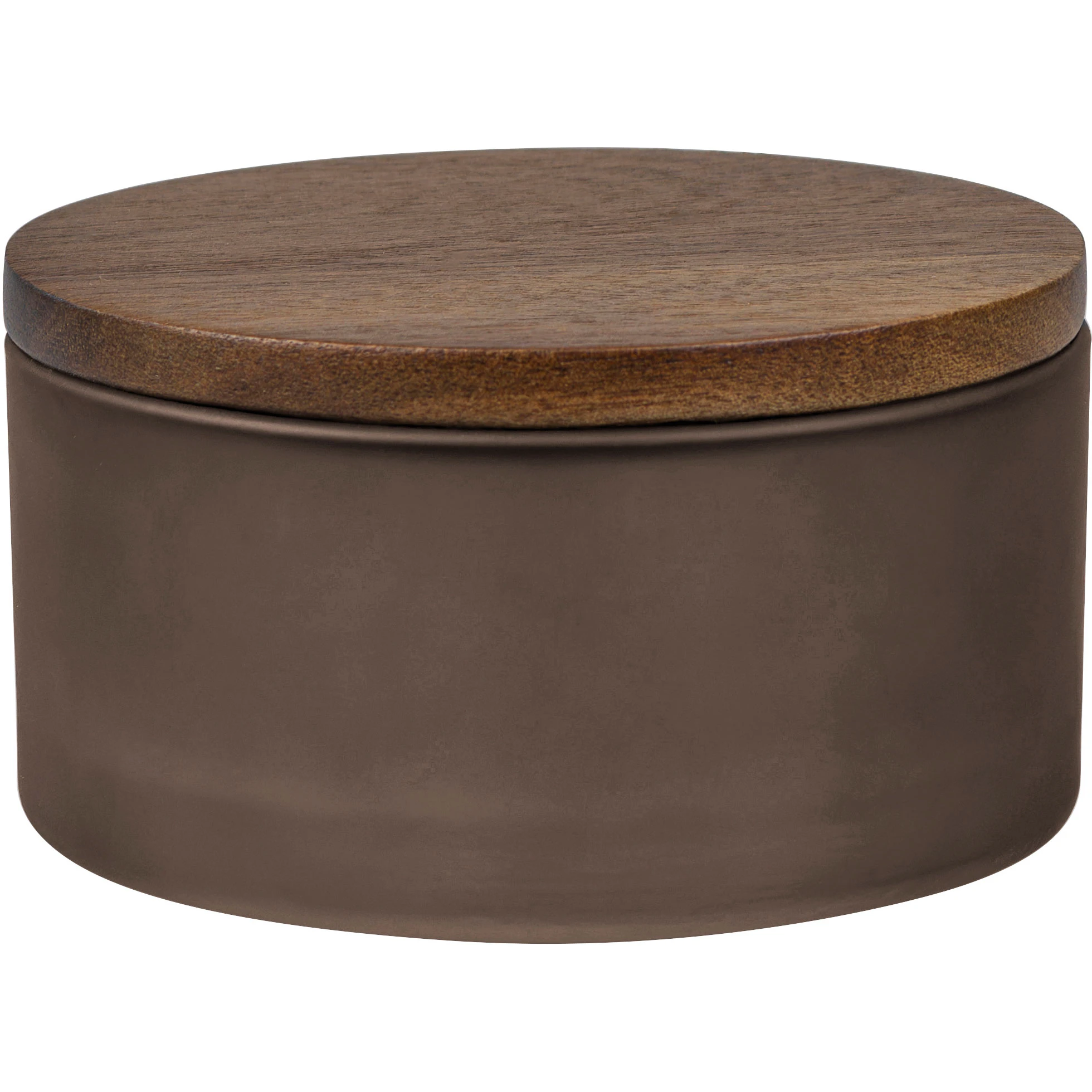 Mette Ditmer Modest Krukke Med Lokk  -  Oppbevaringsbokser & Lokk Glass Valn&oslash;tt - MODJAR04