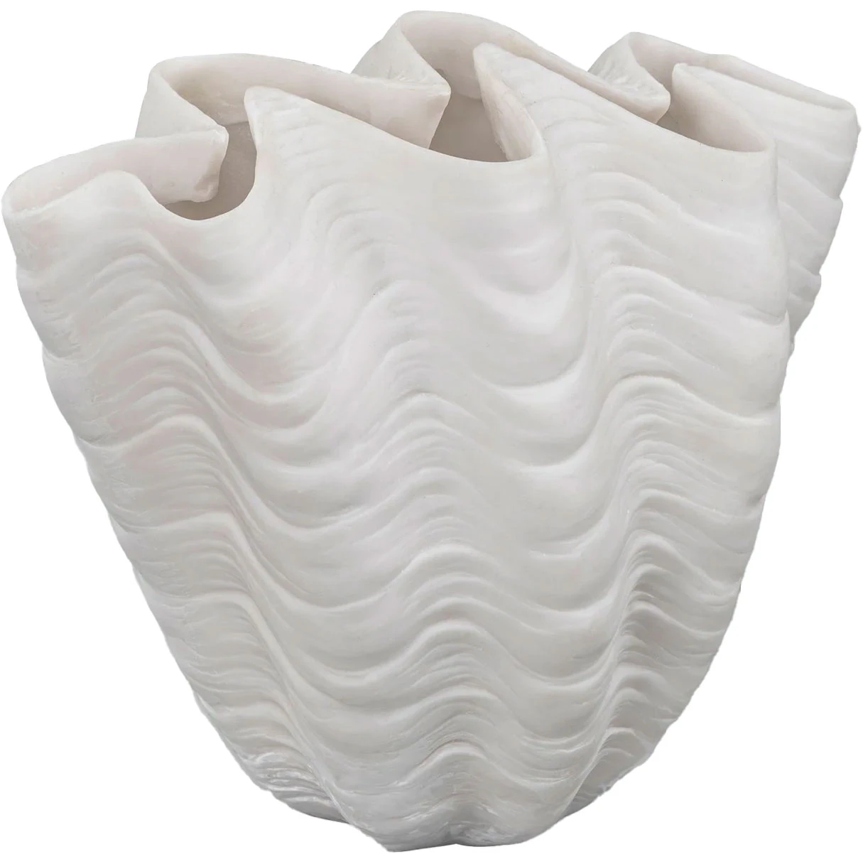 Mette Ditmer Shell Vase  22 Cm -  Vaser Steinbasert Harpiks Off-White - SHEVAS41
