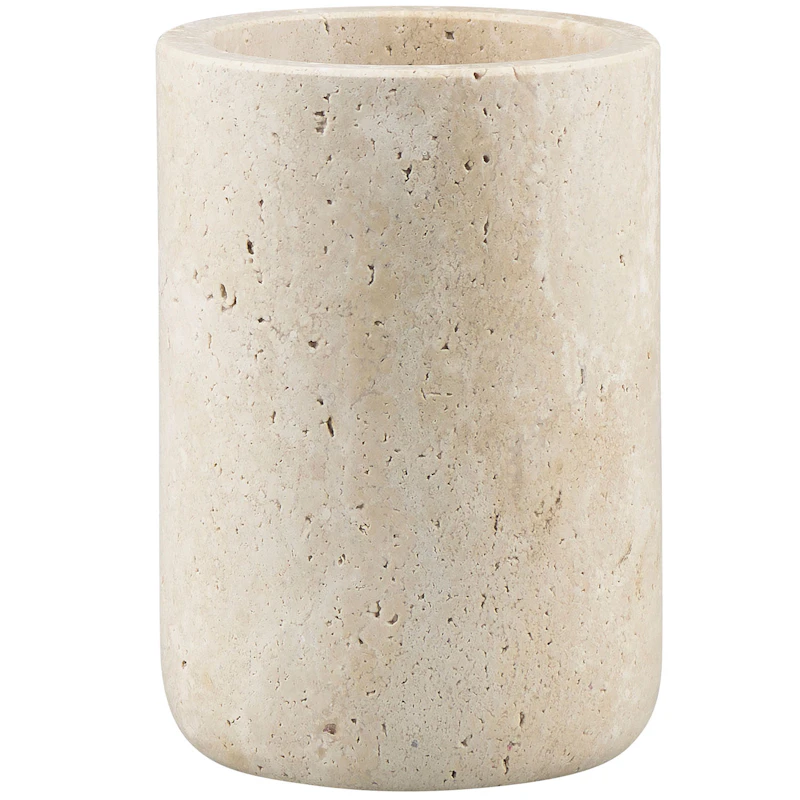 Travertine Toothbrush Holder 10 cm