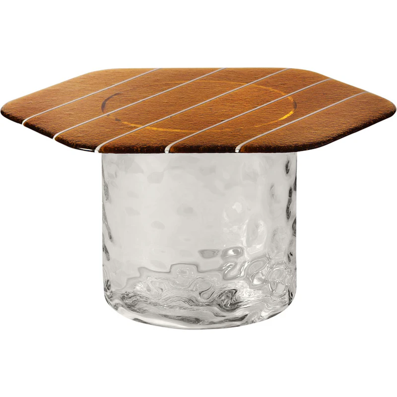 Striche Coffee Table, Orange / Transparent