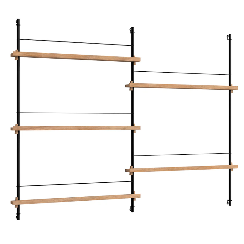 Magazine Hylle 123x162 cm, Oak/Sort