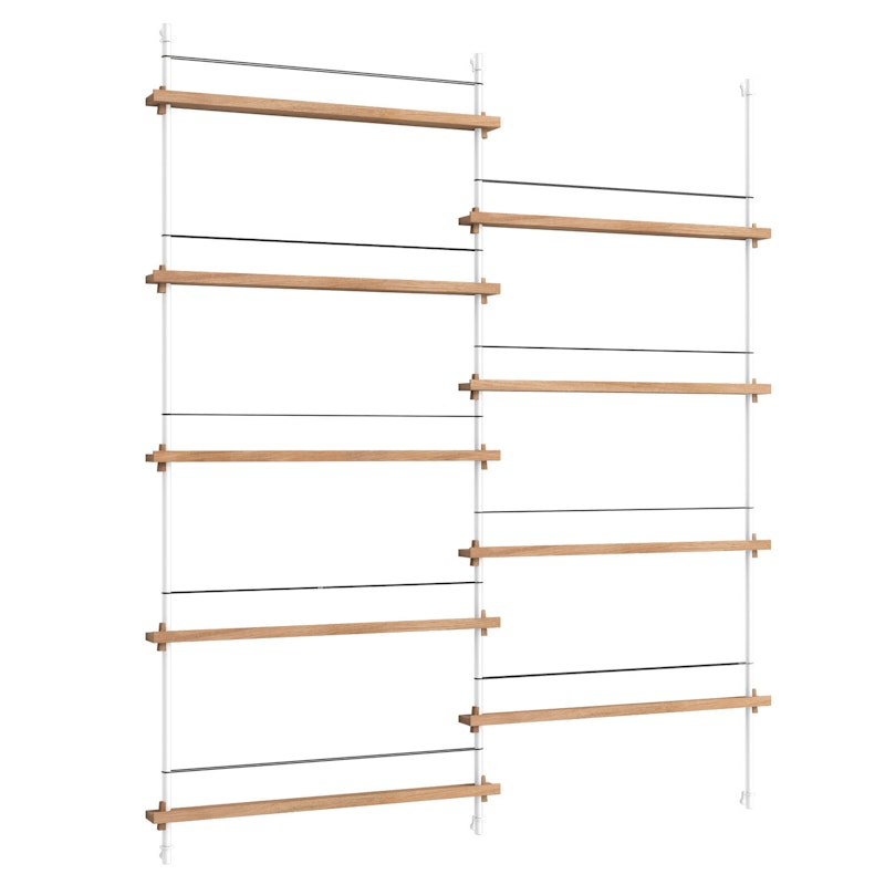 Magazine Hylle 162x188 cm, Eik/Hvit
