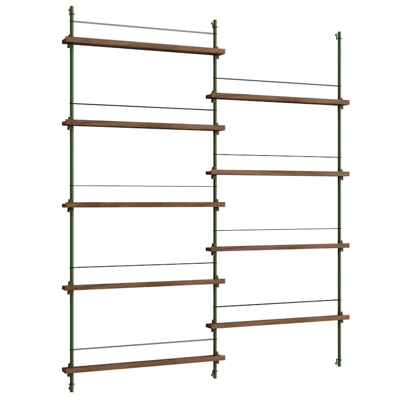 Magazine Hylle 162x188 cm, Eik/Grønn