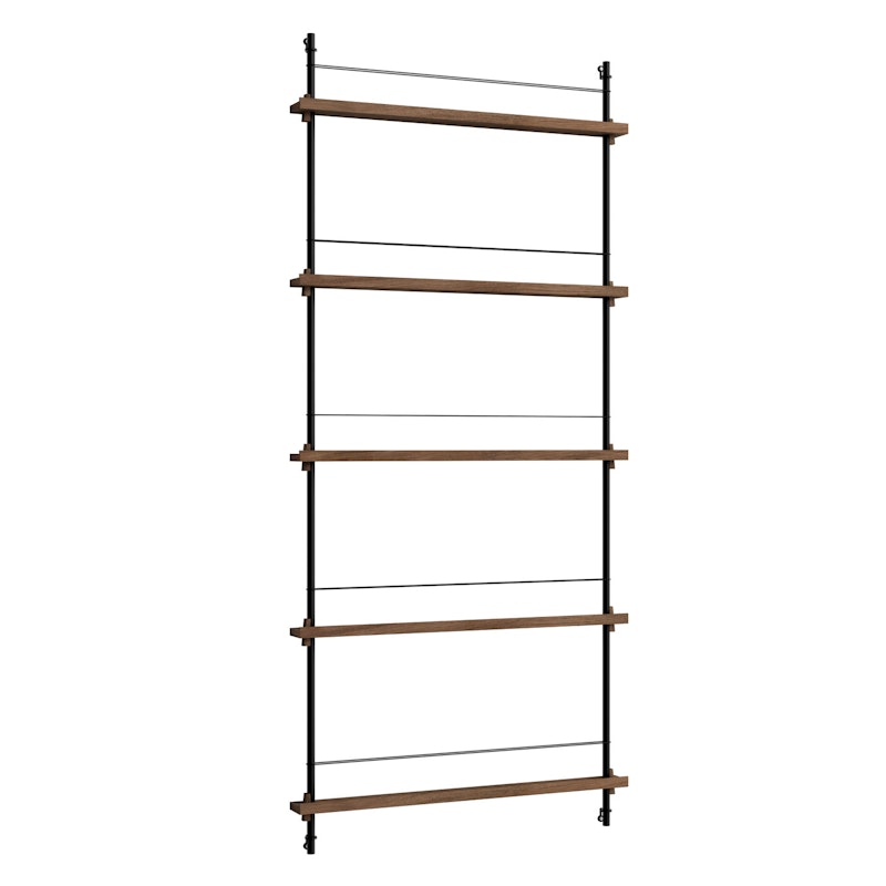 Magazine Hylle 85x188 cm, Røkt Eik/Sort