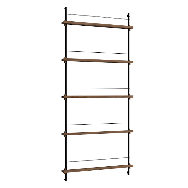 Magazine Hylle 85x188 cm, Røkt Eik/Sort