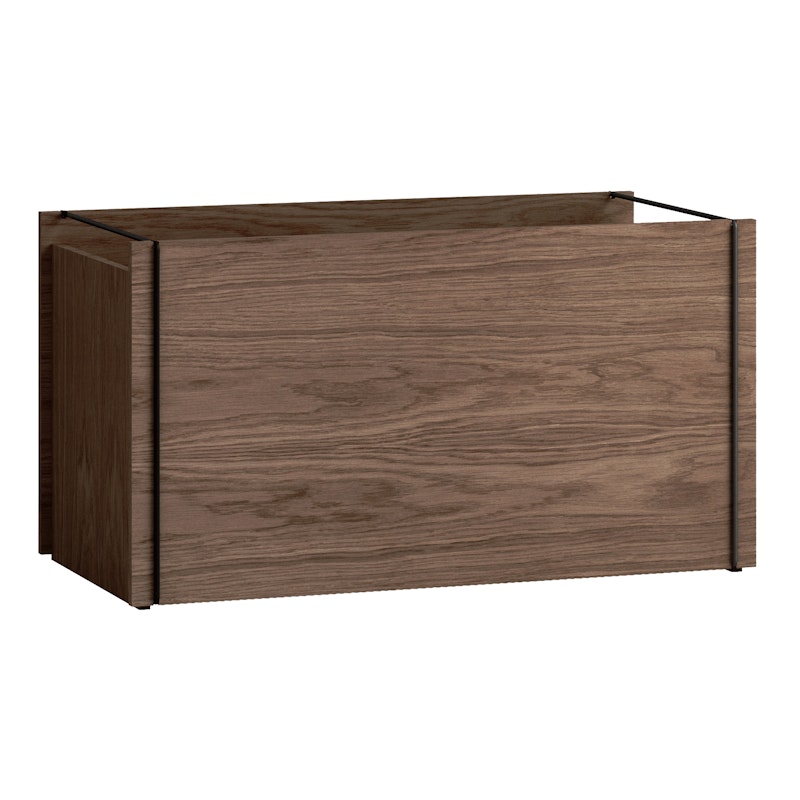 Boks 30x60 cm, Sort / Røkt Eik