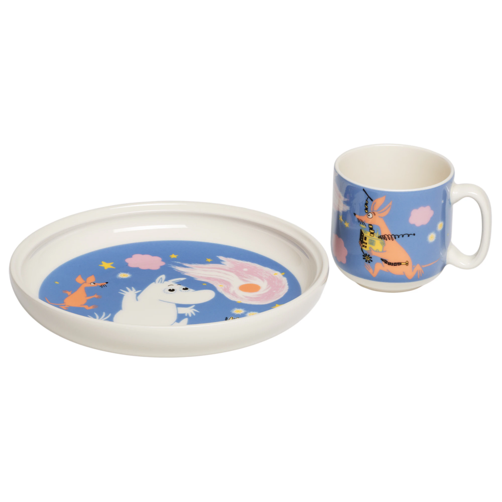 Moomin Arabia Moomin Barneservise Romfartseventyr - Barneserviser Vitroporcelain Bl&aring; - 1086343