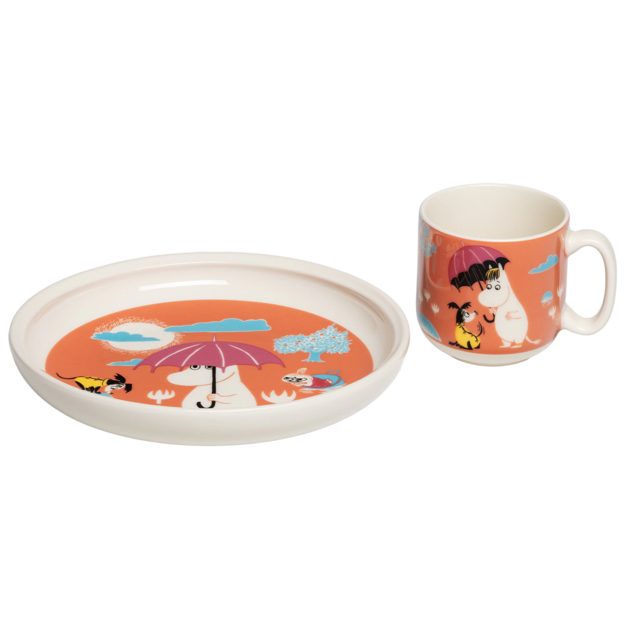 Moomin Arabia Moomin Barneservise Under Paraplyet - Barneserviser Vitroporcelain Korall - 1086344