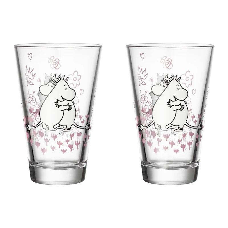 Moomin Glass 2-pk Love 30