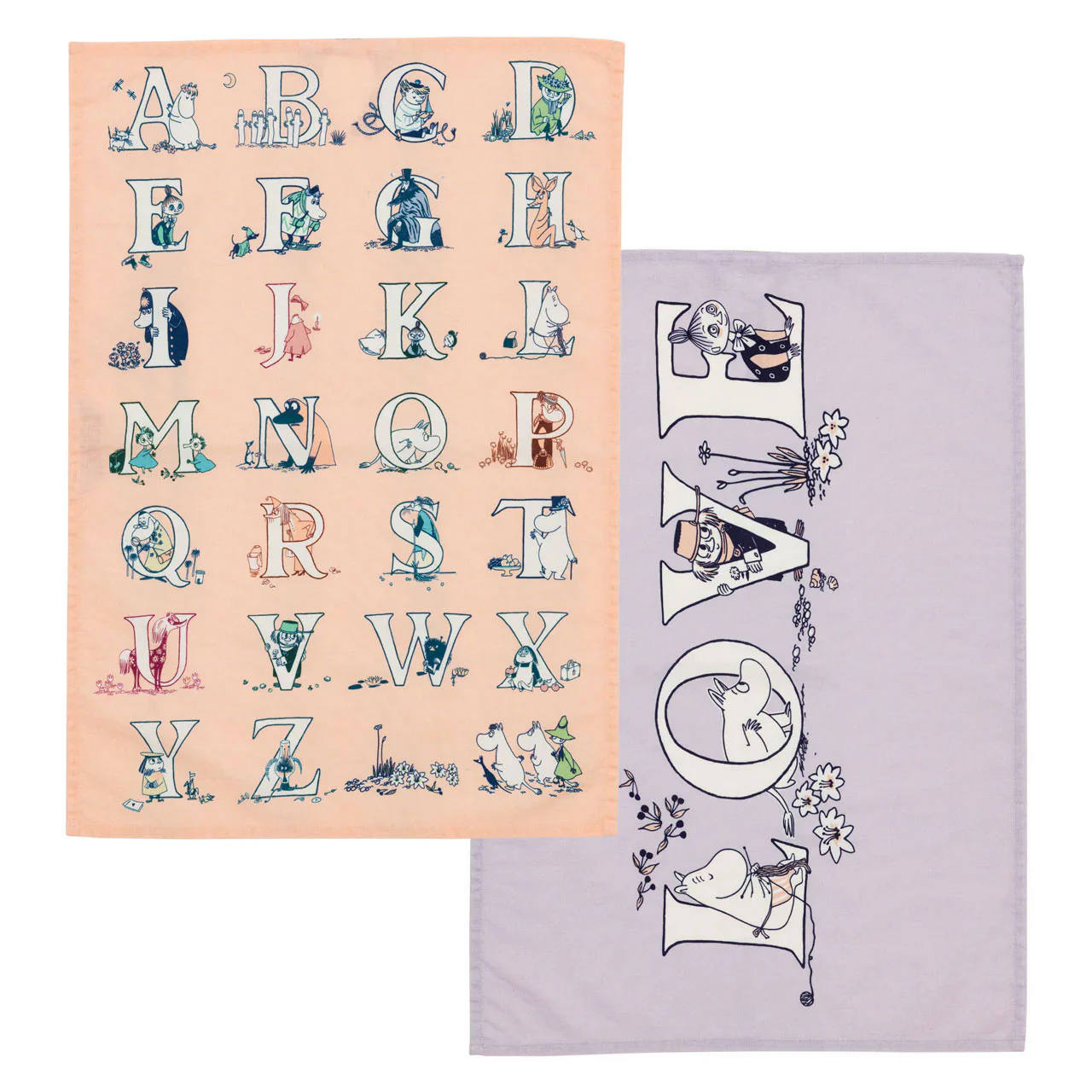 Moomin Kjøkkenhåndkle Alfabetet 50x70 Cm -  Kjøkkenhåndklær Bomull Multi - 1083286