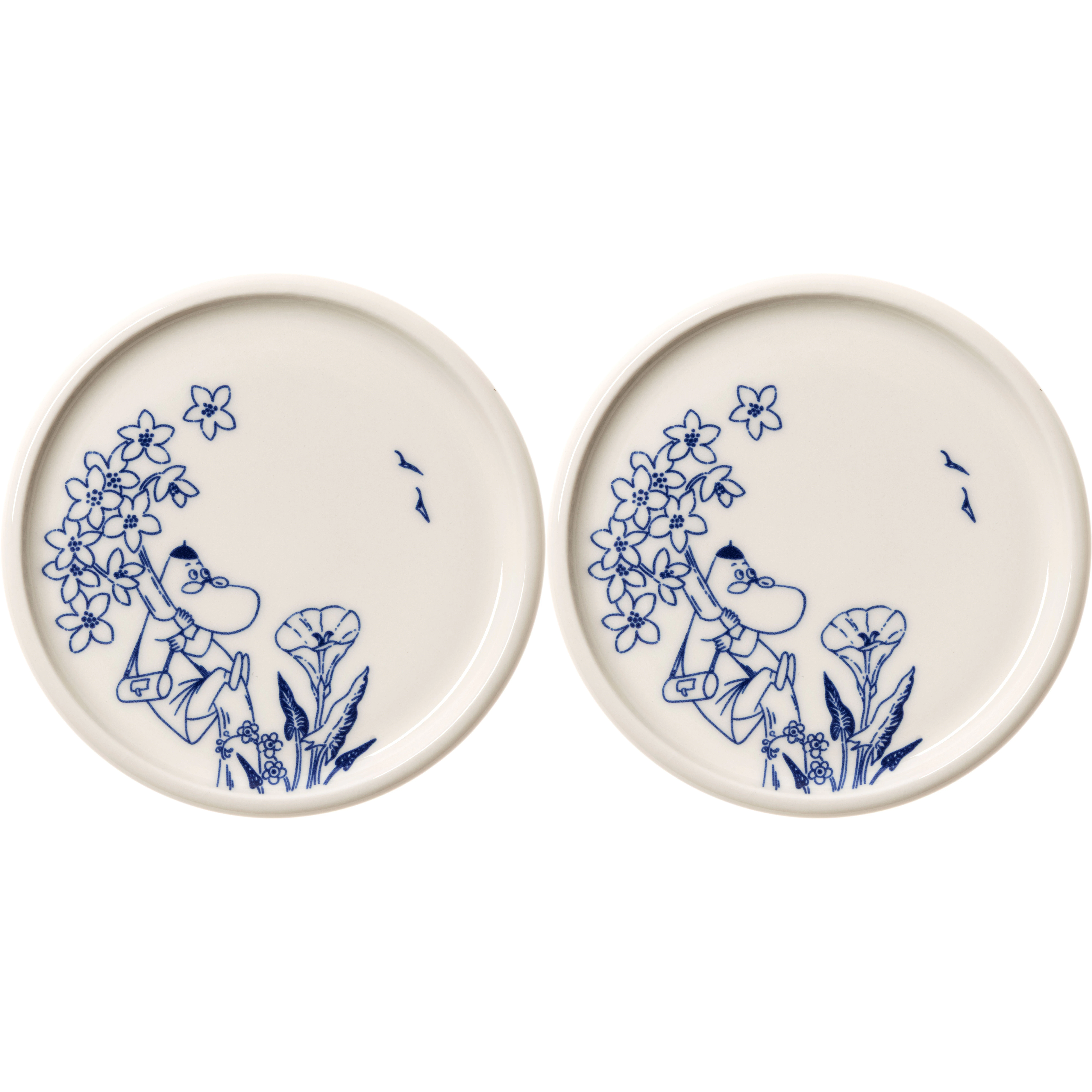 Moomin Arabia Moomin Minitallerken 12 Cm 2-pk Haru -  Asjetter Vitroporcelain Hvit - 1083688