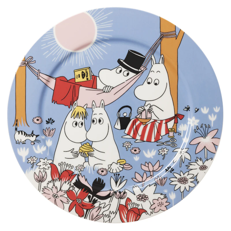 Moomin Serveringsfat 30 cm Family Time, Blå